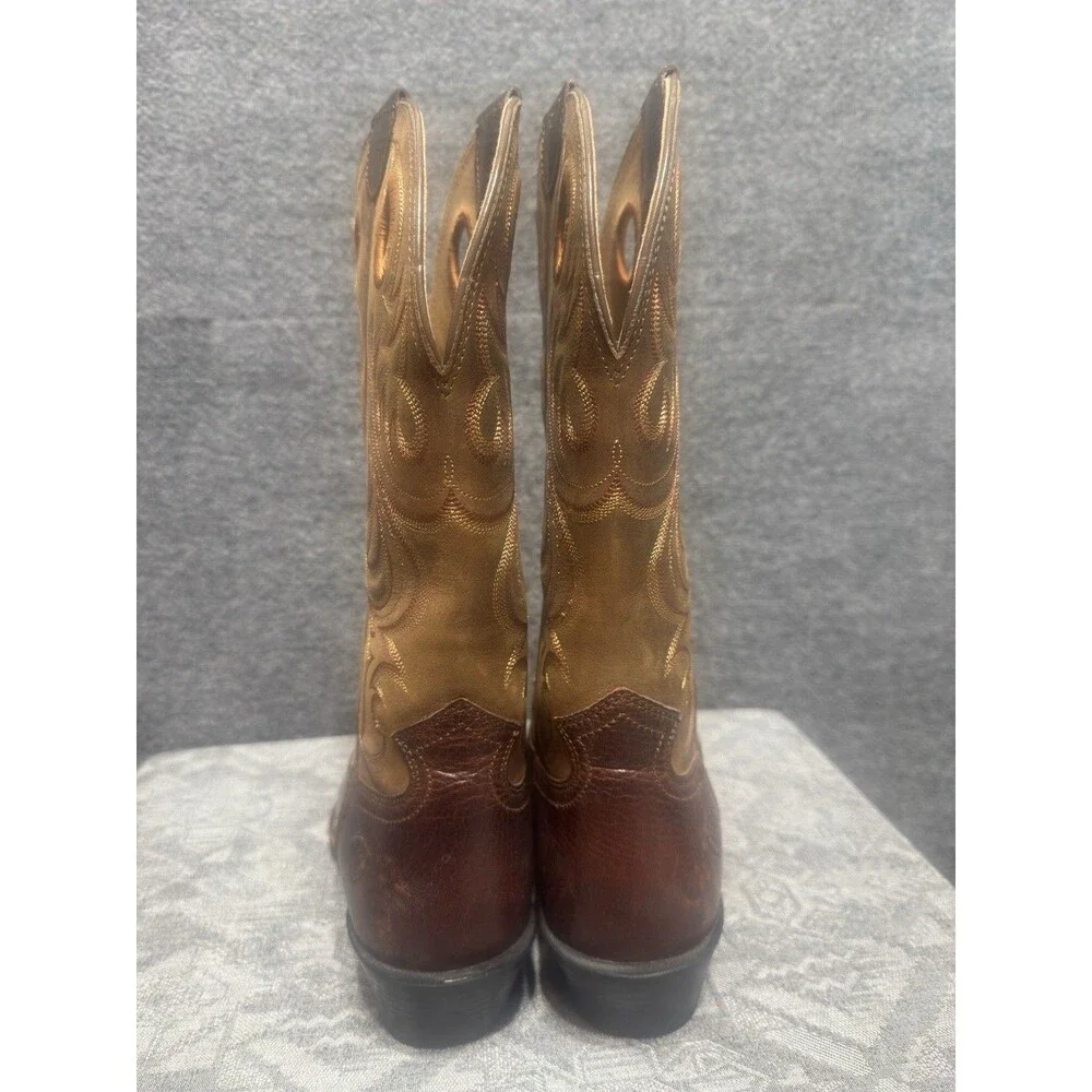 ARIAT MEN'S SPORT POWDER BROWN PUNCHY TOE COWBOY BOOTS 8.5D New